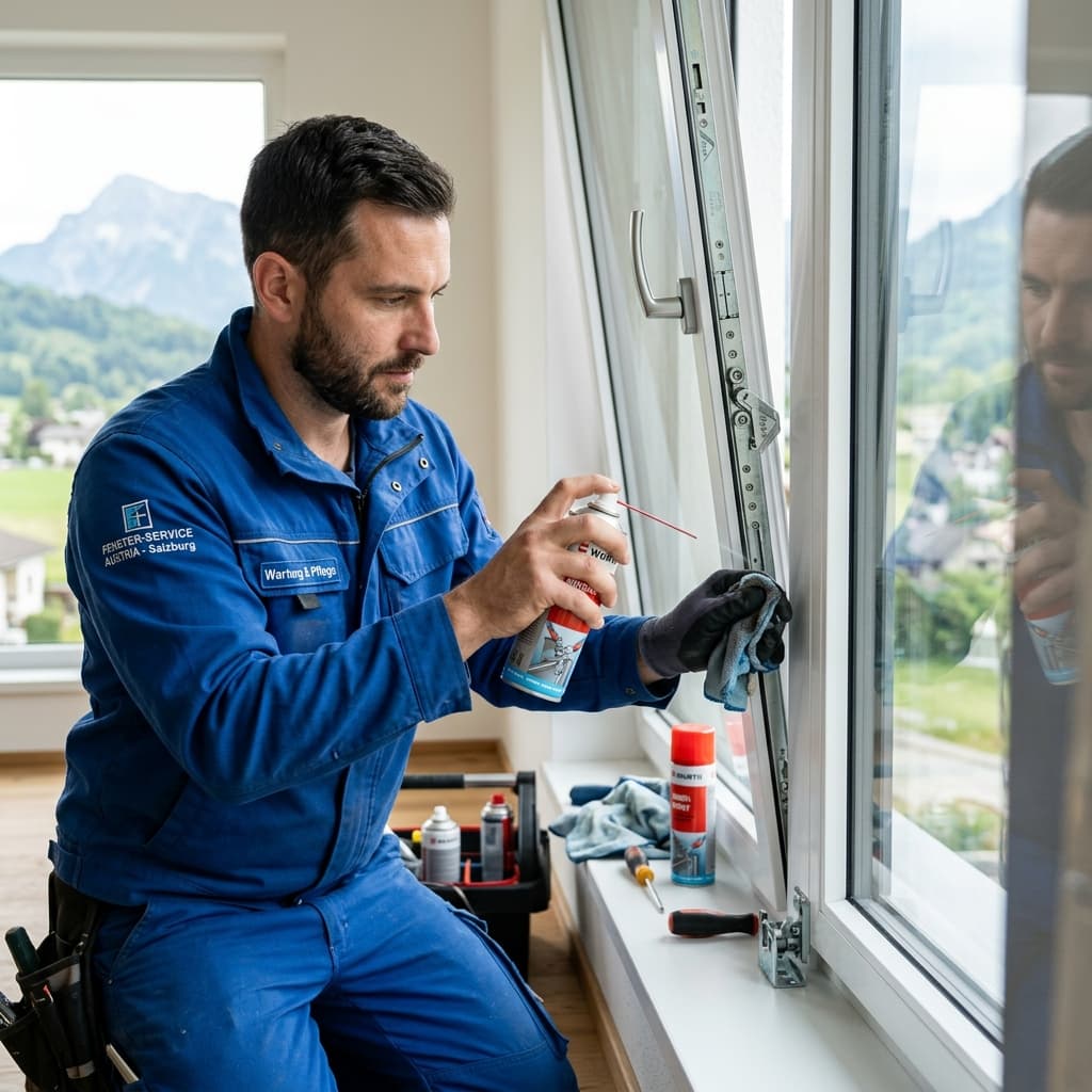 Gründliche Fensterwartung und Beschlagpflege durch ROWO Experten in NÖ
