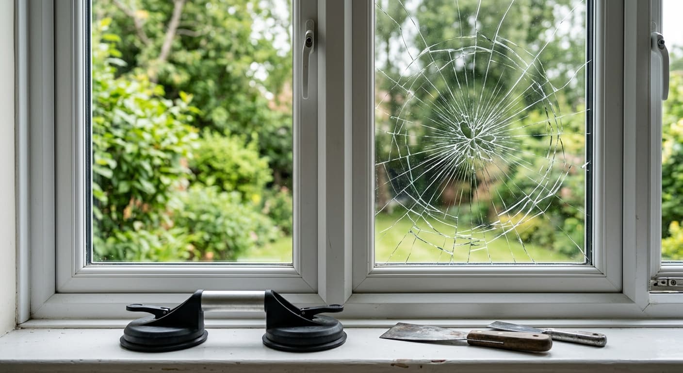 Fensterscheibe gesprungen? Soforthilfe & 24h-Notverglasung